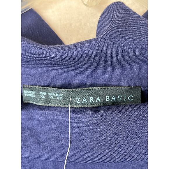 Zara Basic pullover sleeveless knee-length dress in blue, size XL NWT - Picture 2 of 9